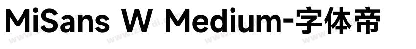 MiSans W Medium字体转换